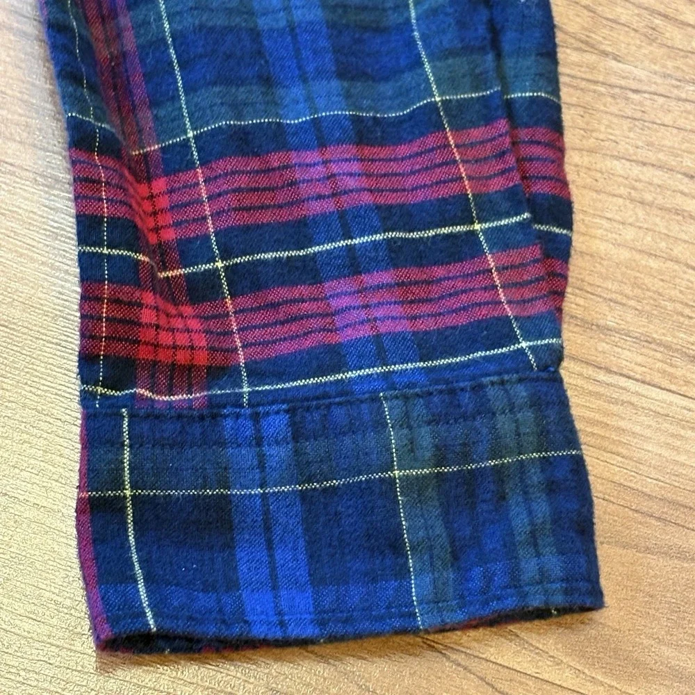 Polo Ralph Lauren Girls' Plaid Flannel Dress Size 16 Pockets Pony Logo No Belt